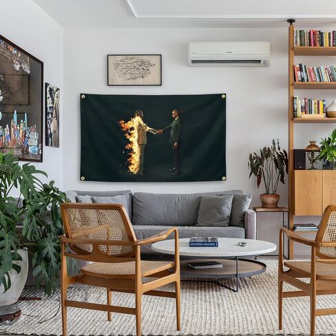 Metroo Music Album Cover Poster Tapestry 3x5 FT Bedroom Art Decor With 4 Brass Grommets For Bedroom, Living Room in Saudi Arabia