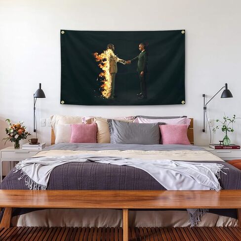 Metroo Music Album Cover Poster Tapestry 3x5 FT Bedroom Art Decor With 4 Brass Grommets For Bedroom, Living Room in Saudi Arabia