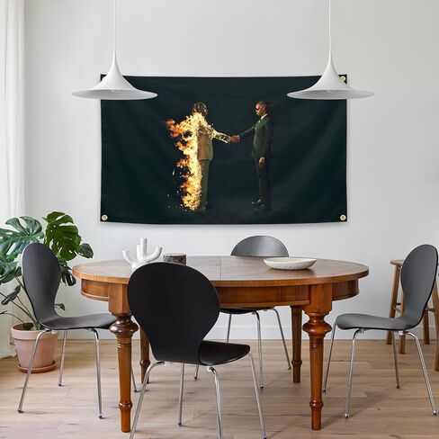 Metroo Music Album Cover Poster Tapestry 3x5 FT Bedroom Art Decor With 4 Brass Grommets For Bedroom, Living Room in Saudi Arabia