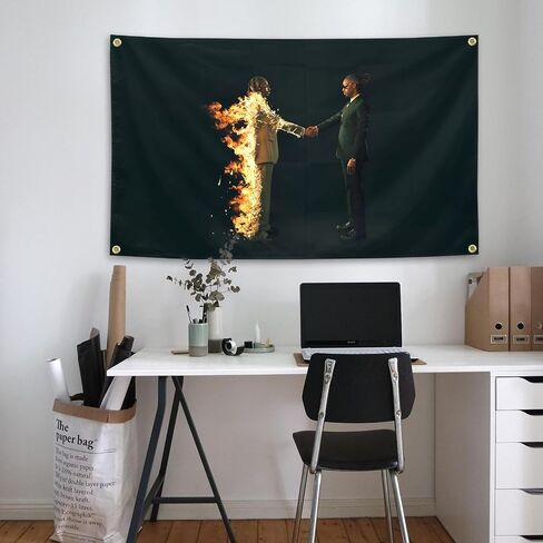 Metroo Music Album Cover Poster Tapestry 3x5 FT Bedroom Art Decor With 4 Brass Grommets For Bedroom, Living Room in Saudi Arabia
