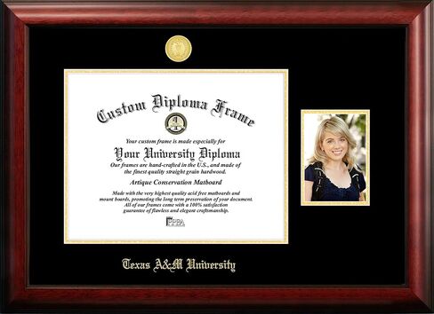 Campus Images NCAA Texas A&M University Gold Embossed Diploma Frame with 5 x 7 Inches Portrait in Saudi Arabia
