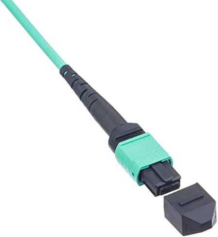 MPO to MPO Fiber Cable 50 FT/ 15M, WCYDRESS Type B OM3 Multimode Fiber Optic Patch Cable, 8 Cores Patch Cord for QSFP+Transceivers MTP Compatible Cabling System, Aqua in Saudi Arabia