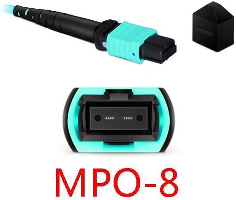MPO to MPO Fiber Cable 50 FT/ 15M, WCYDRESS Type B OM3 Multimode Fiber Optic Patch Cable, 8 Cores Patch Cord for QSFP+Transceivers MTP Compatible Cabling System, Aqua in Saudi Arabia