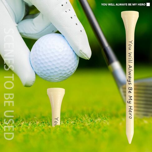 Deekin 90 PCS Father's Day Dad Golf Gifts for Men, 3-1/4 inch Funny Wooden Golf Tees with Warm Words and Kraft Box, Golfing Gifts Presents for Dad Grandpa Grandfather in Saudi Arabia