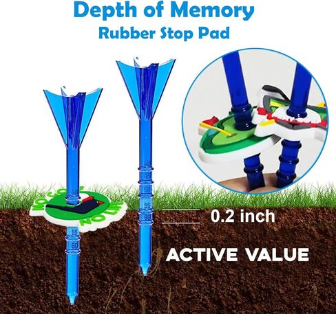 Golf Tees 8 Pcs Premium Golf Tees, Adjustable & Durable Golf Tees, with 4 Kinds of Adjustable Pad Mark,Tee Off with Greater Consistency and Shoot Better Scores in Kuwait