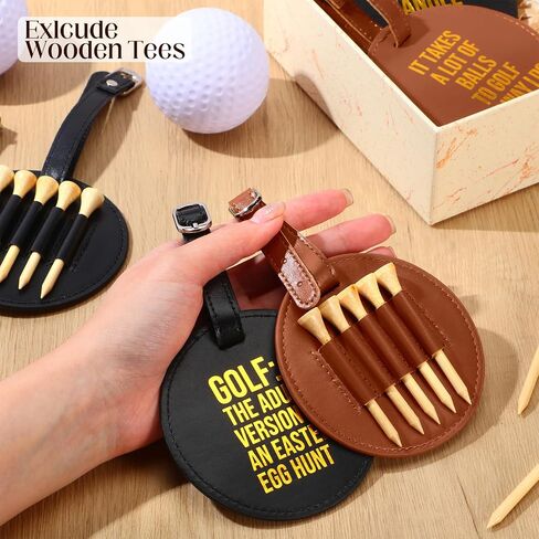 Coume 12 Pcs Leather Golf Bag Tag Employees Appreciation Gifts Inspirational Golf Tee Holder Golfer Accessories Best Man Gifts from Groom Groomsman Gifts for Men Women Staff in Saudi Arabia