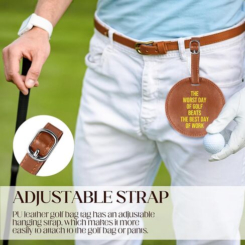 Coume 12 Pcs Leather Golf Bag Tag Employees Appreciation Gifts Inspirational Golf Tee Holder Golfer Accessories Best Man Gifts from Groom Groomsman Gifts for Men Women Staff in Saudi Arabia
