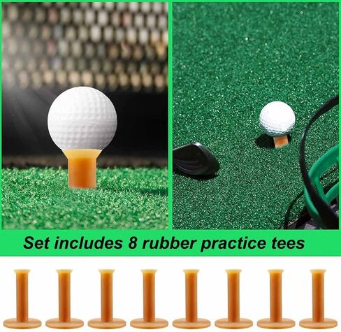 تي شيرتات جولف مطاطية للحصائر، حزمة من 8 قطع مقاس 2.87 بوصة، تي شيرتات لنطاق القيادة GLOOF Golf Mat Tees مناسبة لممارسة حصيرة اللعب في الأماكن المغلقة والخارجية in Kuwait