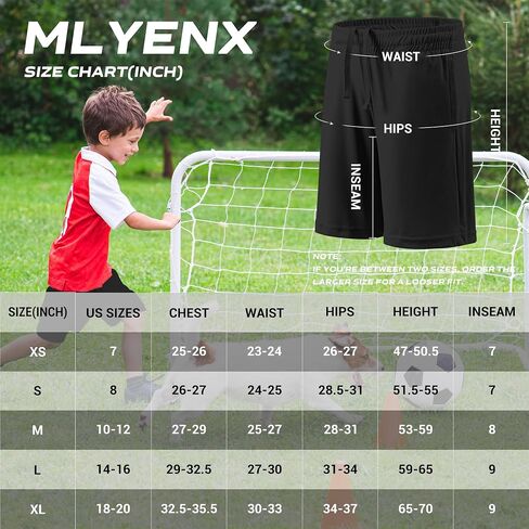 5 Pack Boys Athletic Shorts Active Performance Youth Kids Basketball Shorts Quick Dry with Elastic Waist Pockets in Saudi Arabia