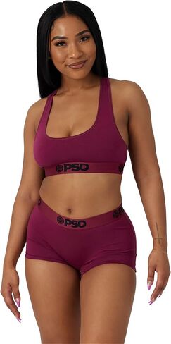 PSD Women's Almandine Modal Sld Boy Shorts, Burgundy, XS in Saudi Arabia