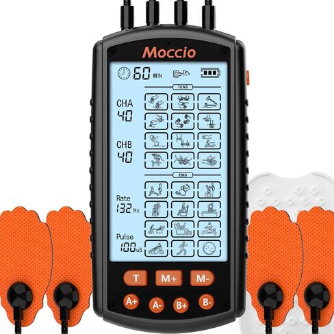 Tens and Powered Muscle Stimulator for Pain Relief Therapy, Electronic Pulse Massager Muscle Massager with Electrode Pads for Neck Back Arms Pain Relief… in Saudi Arabia