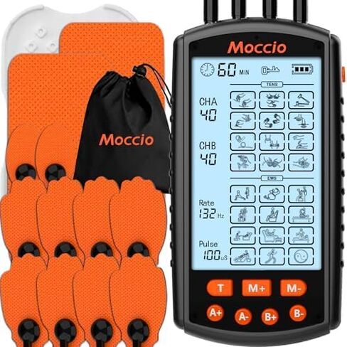 Tens and Powered Muscle Stimulator for Pain Relief Therapy, Electronic Pulse Massager Muscle Massager with Electrode Pads for Neck Back Arms Pain Relief… in Saudi Arabia