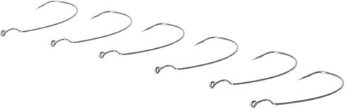 Gamakatsu 58411 EWG Worm Hooks Loose, 6-Pack, Sz1/0 NS, Black in Saudi Arabia