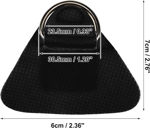 X AUTOHAUX 4 Pcs D Ring Patch PVC Stainless Steel Triangle Shape D Ring Pad for Inflatable Boat Kayak Canoe Deck in Saudi Arabia