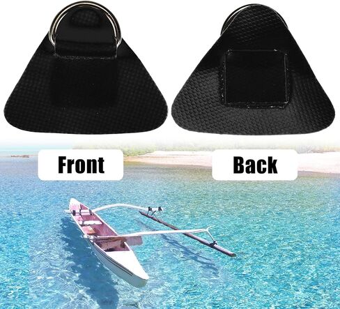 X AUTOHAUX 4 Pcs D Ring Patch PVC Stainless Steel Triangle Shape D Ring Pad for Inflatable Boat Kayak Canoe Deck in Saudi Arabia