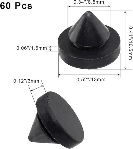 120pcs 1/2'' Rubber Door Silencer, Clear Metal Door Silencer Hinge Outlet Door Silencer Metal Door Stop Silencers for Metal Door Metal Frame in Kuwait