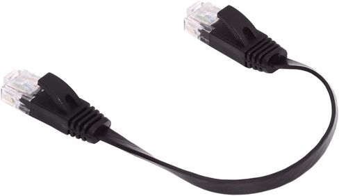 cablecc Cat 6 RJ45 UTP Network Cable Ultra Slim Flat Ethernet Cable Twisted Pair Patch Cord for Laptop Router 20cm in Saudi Arabia