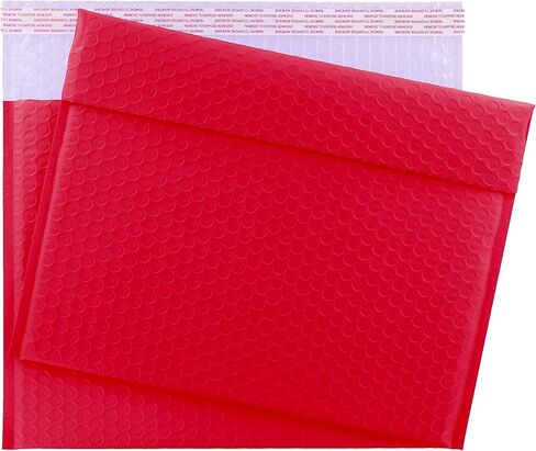 DGSLTENV 13x10 بوصة بريد فقاعي أحمر بفتحة جانبية (25 حزمة) in Kuwait