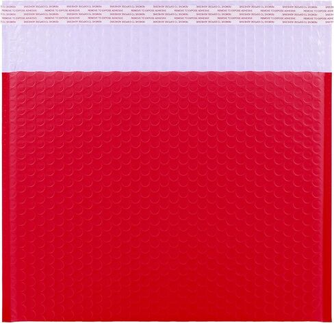 DGSLTENV 13x10 بوصة بريد فقاعي أحمر بفتحة جانبية (25 حزمة) in Kuwait