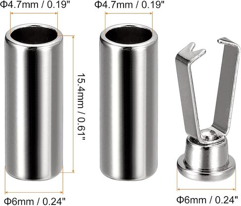 uxcell Shoelace Tips Alloy Shoe Lace Ends Tips Cylindrical Tip Replacement for Shoestring in Saudi Arabia