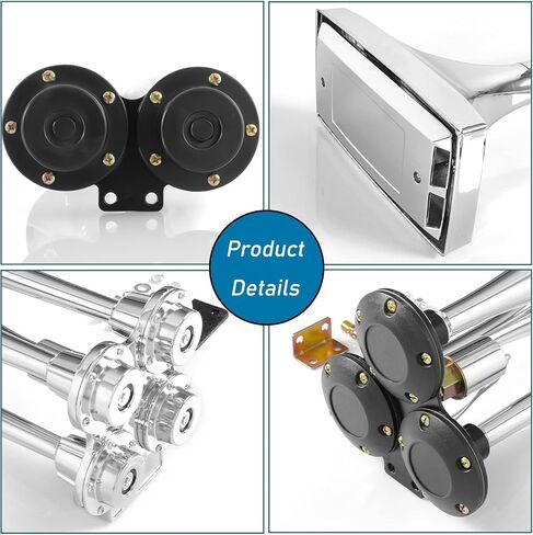 SEPEY 12V/24V Truck Air Horn 150DB Dual Trumpet Horns Kit universal for Car Train Boat in Saudi Arabia