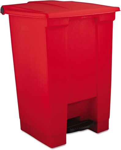 Rubbermaid Commercial Products Legacy Step-On Trash Can/Container, 12-Gallon, Red, Hands-Free Sanitary Use Garbage Can for Medical Waste in Hospitals/Lab/Emergency/Patient Rooms in Saudi Arabia