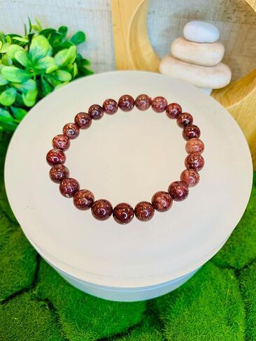 سوار كريستال Eudialyte بخرز مستدير 8 مم ~ مجموعة هدية مع سيلينيت مجاني ~ أحجار كريمة شبه ثمينة ~ 7.25-7.50 بوصة ~ للجنسين ~ الريكي ~ ميتافيزيقي ~ بلورات التأمل ~ اليوجا in Kuwait