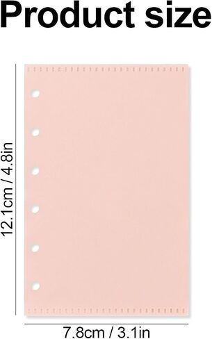 A7 Cash Envelope, Loose Leaf Binder Dividers with Pockets for Budgeting Cash & Expense Envelopes - 6-Hole Pouched Index Dividers and Bill Folder for Money Organizers (A7 Pink) in Saudi Arabia