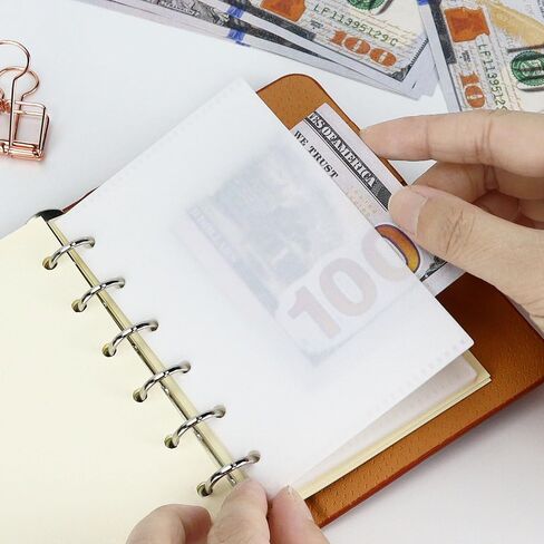 A7 Cash Envelope, Loose Leaf Binder Dividers with Pockets for Budgeting Cash & Expense Envelopes - 6-Hole Pouched Index Dividers and Bill Folder for Money Organizers (A7 Pink) in Saudi Arabia