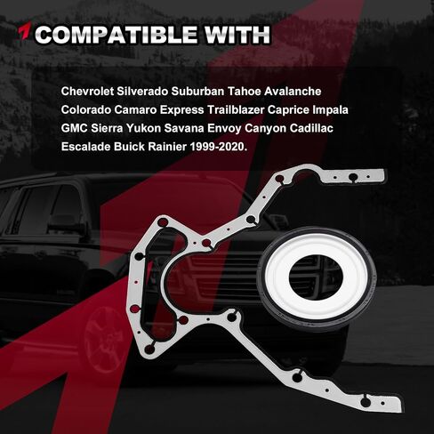 مجموعة حشية زيت المحمل الرئيسي الخلفي BS 40640 متوافقة مع GM LS LS1 2 3 6 LQ9 LQ4 4.8L 5.3L 5.7L 6.0L 6.2L تشيفي سيلفرادو سوبربان تاهو تريل بليزر جي إم سي سييرا 635-518 المحرك in Kuwait