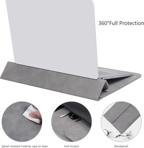 حقيبة كمبيوتر محمول Megoo مقاس 14 بوصة مع حامل لأجهزة الكمبيوتر المحمول Microsoft Surface 5/4/3 13.5 بوصة، MacBook Air 13.3 بوصة/13.6 بوصة/Pro 14.2 بوصة، حقيبة حمل نحيفة من البولي يوريثان لأجهزة Samsung Dell 13 بوصة 14 بوصة للكمبيوتر اللوحي Chromebook Not in Kuwait