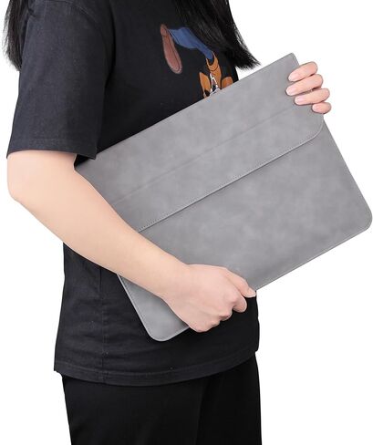 حقيبة كمبيوتر محمول Megoo مقاس 14 بوصة مع حامل لأجهزة الكمبيوتر المحمول Microsoft Surface 5/4/3 13.5 بوصة، MacBook Air 13.3 بوصة/13.6 بوصة/Pro 14.2 بوصة، حقيبة حمل نحيفة من البولي يوريثان لأجهزة Samsung Dell 13 بوصة 14 بوصة للكمبيوتر اللوحي Chromebook Not in Kuwait