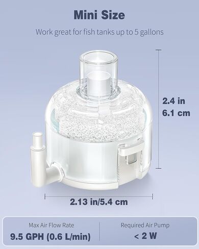 Pawfly Mini Aquarium Sponge Filter, Small Fish Tank Internal Filter with Foam and Air Stone Submersible Bio Sponge Filter for Fish Tanks up to 5 Gallon (Air Pump Not Included) in Saudi Arabia