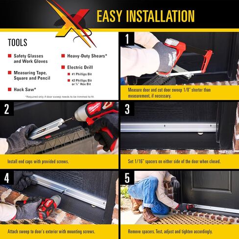 Xcluder 48" Standard Door Sweep, Dark Bronze Seals Out Animals, Enhanced Weather Sealing, Easy to Install Chew Proof in Kuwait