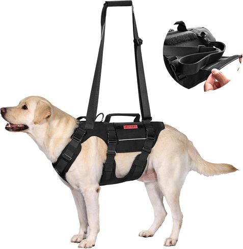 Onetigris Dog Lift Harness for Large Dogs, Guider Dog Sling for Large Dog Hind Leg, Dog Support Harness for Back Legs, Dog Sling with Light-Reflective Trim Dog Hip Support Brace Full Body Lifting in Saudi Arabia