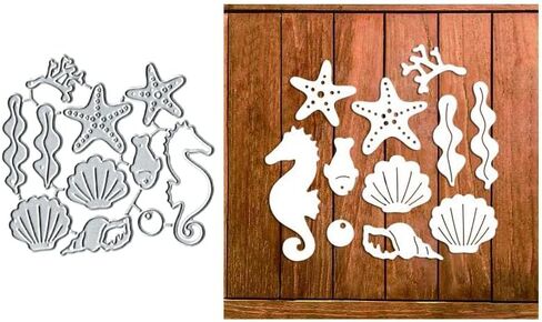Under The Sea Animals Metal Die Cuts, Under The Sea Animals Cutting Dies Cut Stencils DIY Scrapbooking Cards Decorative Embossing Paper Dies for Album Card Making Scrapbooking in Kuwait