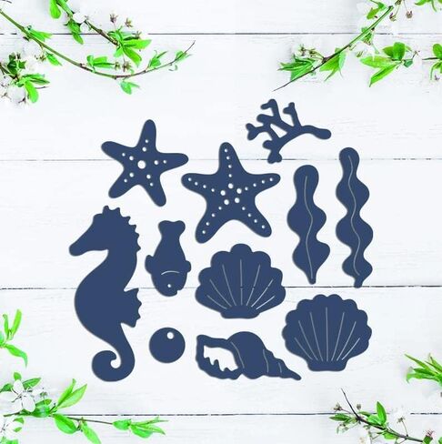 Under The Sea Animals Metal Die Cuts, Under The Sea Animals Cutting Dies Cut Stencils DIY Scrapbooking Cards Decorative Embossing Paper Dies for Album Card Making Scrapbooking in Kuwait