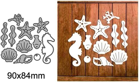 Under The Sea Animals Metal Die Cuts, Under The Sea Animals Cutting Dies Cut Stencils DIY Scrapbooking Cards Decorative Embossing Paper Dies for Album Card Making Scrapbooking in Kuwait