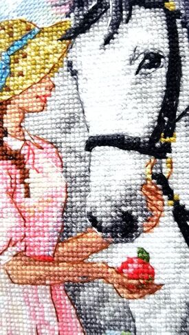 RIOLIS Counted Cross Stitch kit Horse Girl in Saudi Arabia