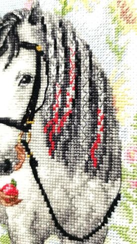 RIOLIS Counted Cross Stitch kit Horse Girl in Saudi Arabia