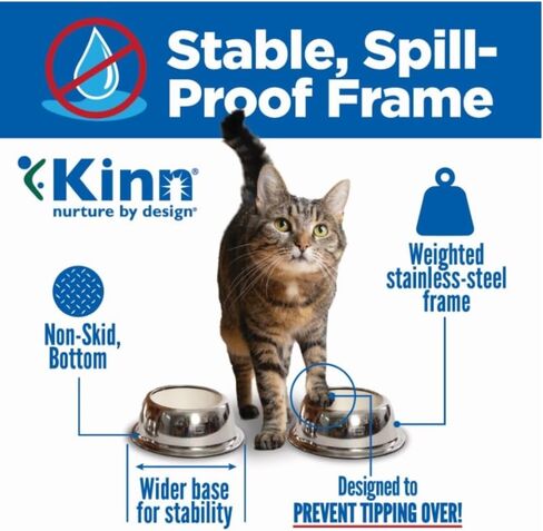 Kinn Whisker Fatigue Cat Bowl, Compostable & Disposable Cat Food Bowl, 24oz (50 Refills) Cat Water Bowl, Whisker Friendly Cat Bowl for Cat Owners Needing Convenience and Cleanliness in a Pet Bowl in Saudi Arabia