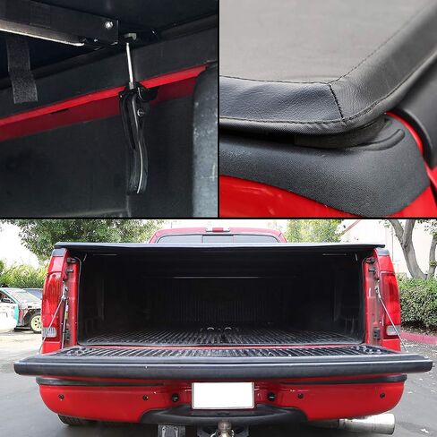 DNA Motoring TTC-TRISOFT-026 Pickup Truck Bed Soft Tri-Fold Adjustable Tonneau Cover Compatible with 2000-2004 Dakota 5.25' Fleetside Bed in Saudi Arabia
