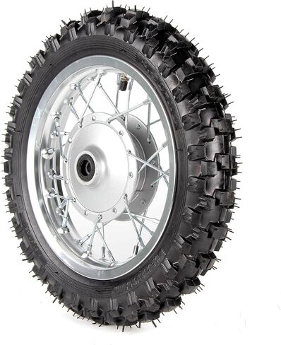 SUNQIAO CRF50 Wheels, 2.50-10 Tyres and Tube for CRF50 XR50 SSR 50cc 110cc 125cc Dirt Pit Bike 1.40-10 Alloy Rim, 10" Drum Brake Shoe(Silver) in Saudi Arabia