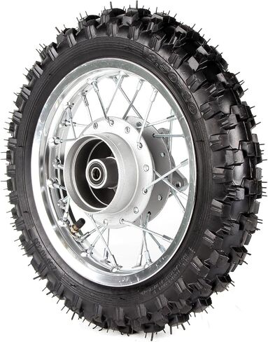 SUNQIAO CRF50 Wheels, 2.50-10 Tyres and Tube for CRF50 XR50 SSR 50cc 110cc 125cc Dirt Pit Bike 1.40-10 Alloy Rim, 10" Drum Brake Shoe(Silver) in Saudi Arabia