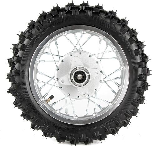 SUNQIAO CRF50 Wheels, 2.50-10 Tyres and Tube for CRF50 XR50 SSR 50cc 110cc 125cc Dirt Pit Bike 1.40-10 Alloy Rim, 10" Drum Brake Shoe(Silver) in Saudi Arabia