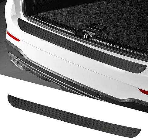 Crynod 1 PC Car Trunk Sill Strip, 35" x 2.75" Self-Adhesive Door Edge Protection Anti-Collision Anti-Slip Strip, Universal Automotive Anti-Scratch Accessory, Suitable for Most Car Models (Black) in Saudi Arabia