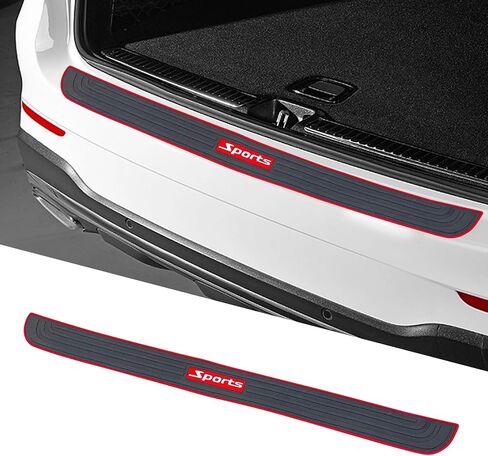 Crynod 1 PC Car Trunk Sill Strip, 35" x 2.75" Self-Adhesive Door Edge Protection Anti-Collision Anti-Slip Strip, Universal Automotive Anti-Scratch Accessory, Suitable for Most Car Models (Black) in Saudi Arabia