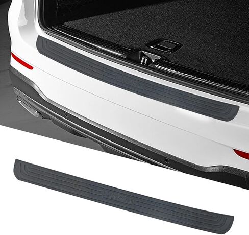 Crynod 1 PC Car Trunk Sill Strip, 35" x 2.75" Self-Adhesive Door Edge Protection Anti-Collision Anti-Slip Strip, Universal Automotive Anti-Scratch Accessory, Suitable for Most Car Models (Black) in Saudi Arabia