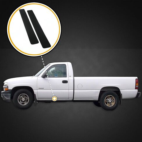 Red Hound Auto Custom Fit 1999-2006 Compatible with Chevrolet GMC Silverado Sierra Regular Cab 2pc Kit Door Entry Guards Scratch Protection Protector Paint Protection Sill Scuff Threshold Shield in Saudi Arabia