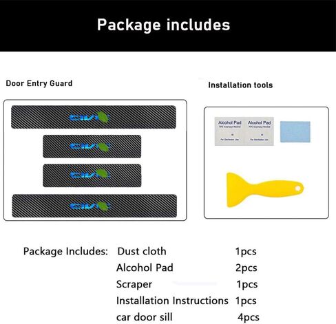 XITER لسيارة Honda Civic 2005-2024 من ألياف الكربون والجلود لعتبة باب السيارة وعتبات حماية وواقي دخول الباب وملحقات قطع الغيار التلقائية 4 قطع (أحمر) in Kuwait